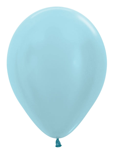 Sempertex Pearl Blue Round 11" Latex Balloon