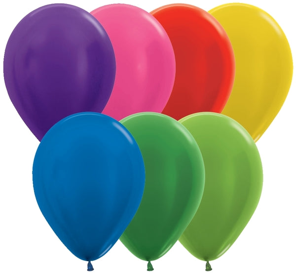Sempertex Metallic Assortment Round 11" Latex Balloons