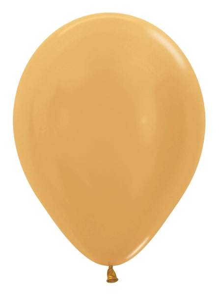 Sempertex Metallic Gold Round 11" Latex Balloon