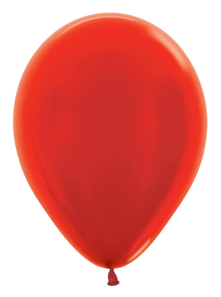 Sempertex Metallic Red Round 11" Latex Balloon