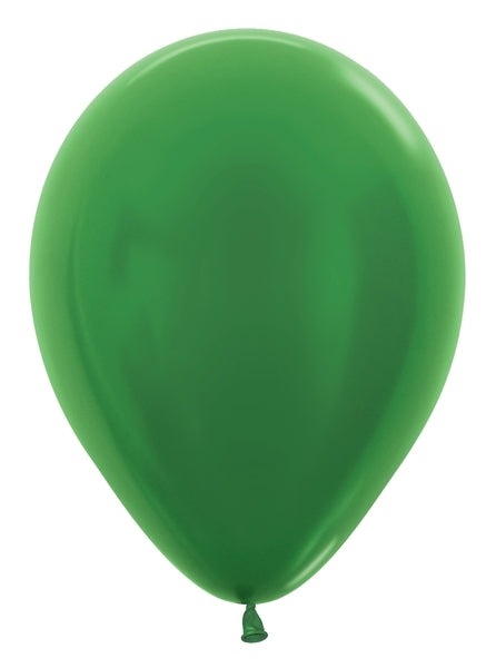 Sempertex Metallic Green Round 11" Latex Balloon
