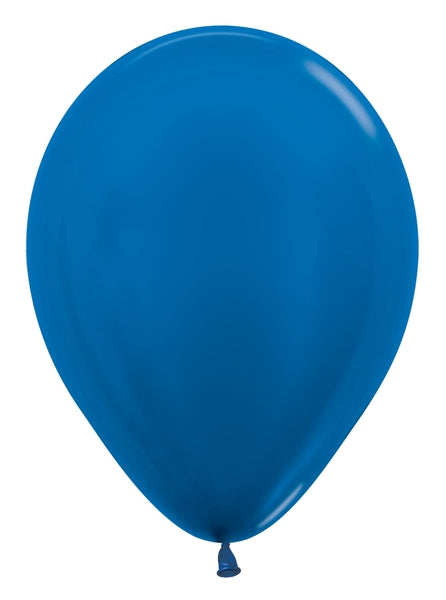 Sempertex Metallic Blue Round 11" Latex Balloon