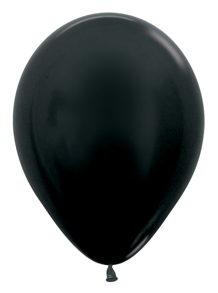 Sempertex Metallic Black Round 18" Latex Balloon