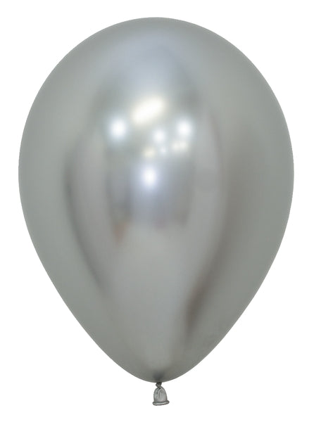 Sempertex Reflex Silver  Round 11" Latex Balloon