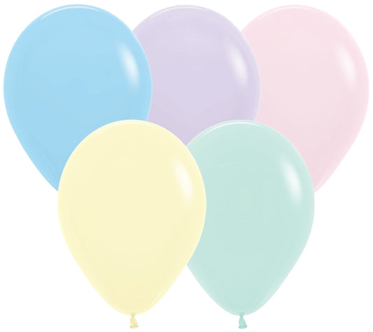 Sempertex Pastel Matte Assortment Round Latex Balloons
