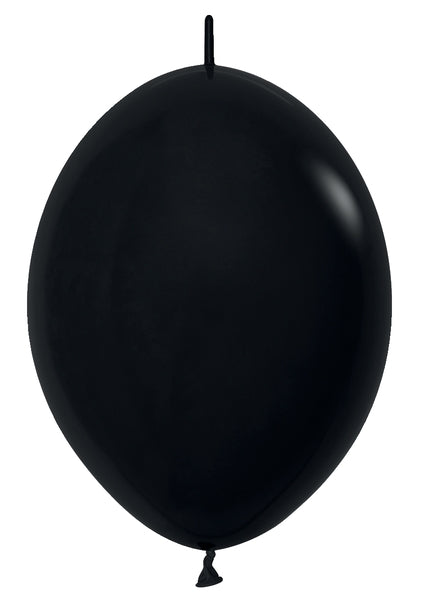 Sempertex Deluxe Black Round 12" Latex Link-O-Loons