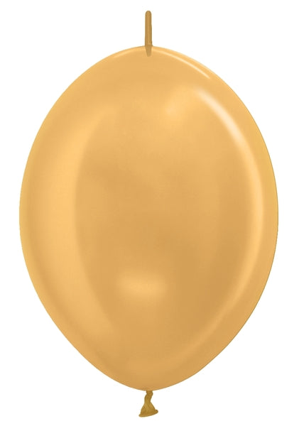 Sempertex Metallic Gold Round 12" Latex Link-O-Loons