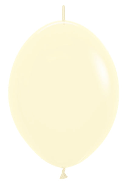 Sempertex Pastel Matte Yellow Round 12" Latex Link-O-Loons