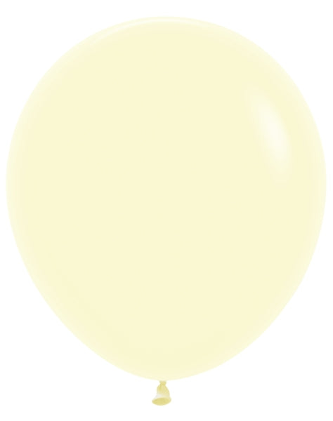 Sempertex Pastel Matte Yellow Round 18" Latex Balloon