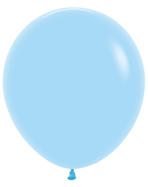 Sempertex Pastel Matte Blue Round 18" Latex Balloon
