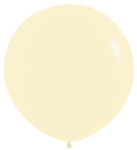 Sempertex Pastel Matte Yellow Round 36" Latex Balloon