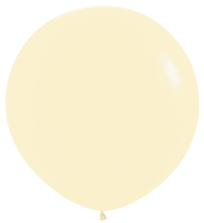 Sempertex Pastel Matte Yellow Round 36" Latex Balloon