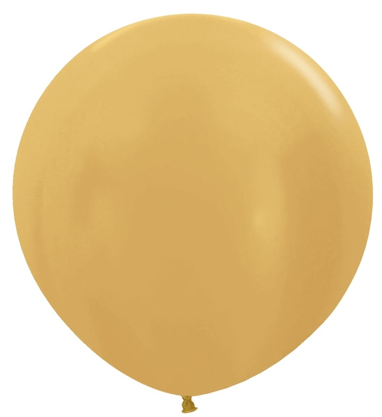 Sempertex Metallic Gold Round 24" Latex Balloon