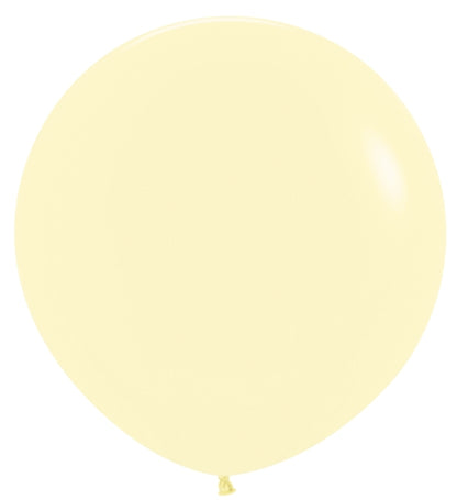 Sempertex Pastel Matte Yellow Round 24" Latex Balloon