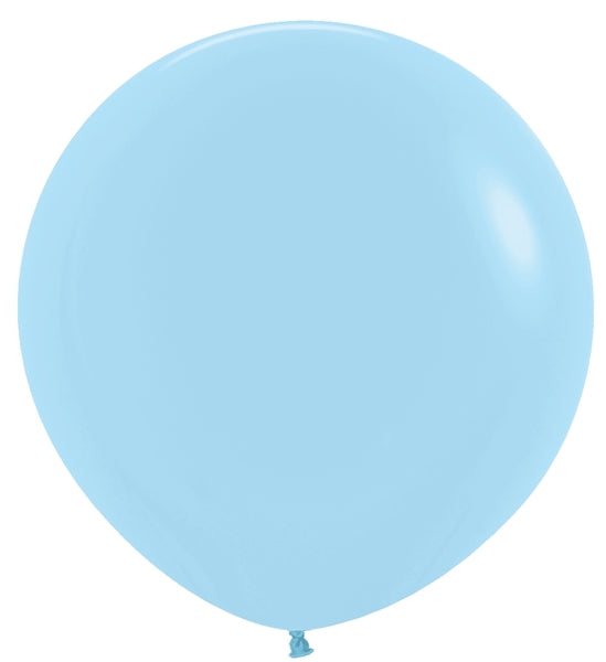 Sempertex Pastel Matte Blue Round 24" Latex Balloon