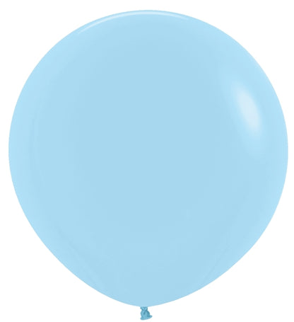 Sempertex Pastel Matte Blue Round 24" Latex Balloon