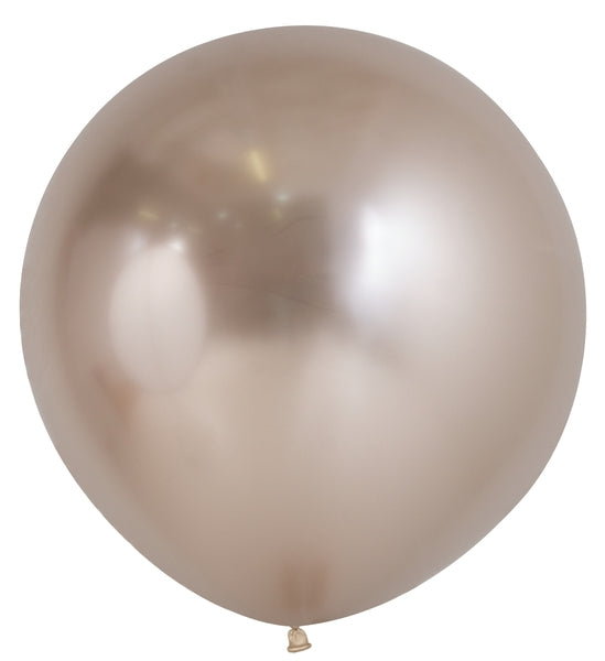 Reflex Champagne Round Latex Balloon – Betallic Featuring Sempertex